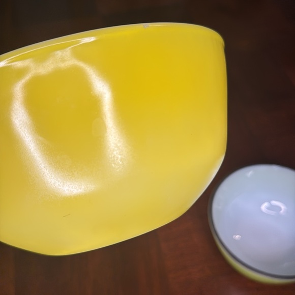 Vintage Fire-King Oven-Proof Set Nesting Mixing Bowl Anchor Hocking Yellow Lime - Picture 8 of 12